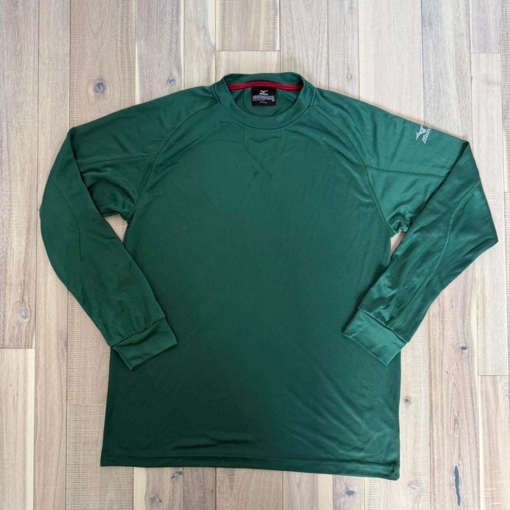 Mizuno green long sleeve shirt Size M #athleticwear